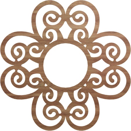 Ekena Millwork Cohen Wood Fretwork Pierced Ceiling Medallion, Walnut, 34"OD x 11 5/8"ID x 1/4"T CMWP34X34X0250COWA